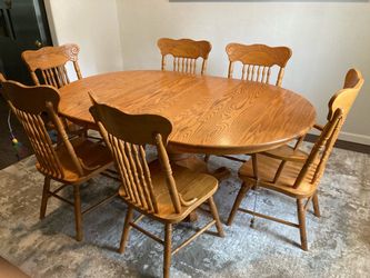 Amish built oak table