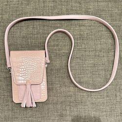 Mauve Ultrathin Crossbody Wallet 4 1/2” X 7