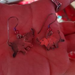 GOOD LUCK """ ELEPHANT 🐘EARRING  925 STERLING SILVER""