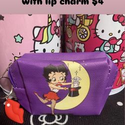 Betty Boop Coin Bag With Lip Charm $4
