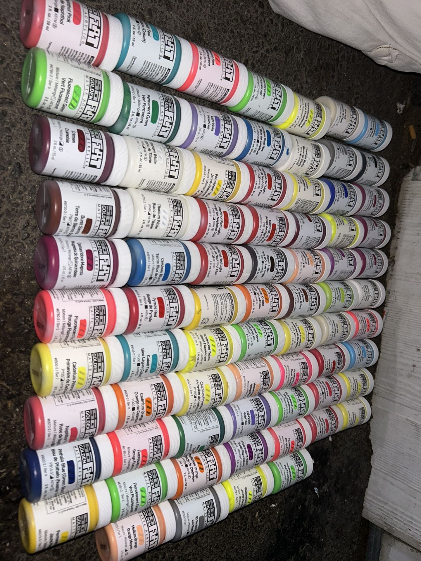 Golden Matte Acrylic Paint All Brand New