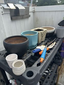 Set of 6 Decorative Flower Pots – Various Sizes and Styles