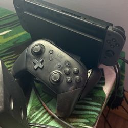 Nintendo Switch With Pro Controller And 2 Games