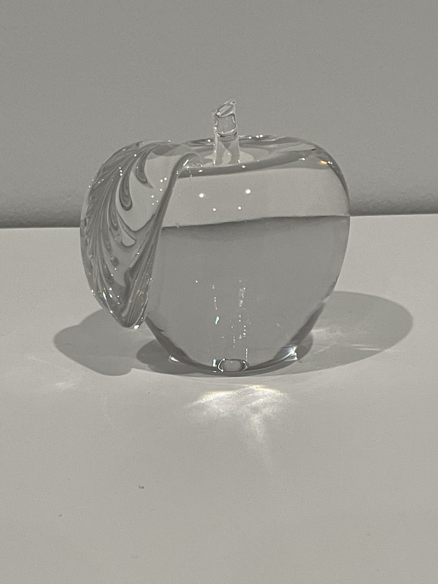 Glass Apple Paperweight