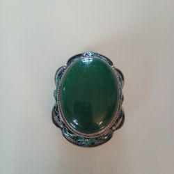 Antique Jade Belt Buckle 