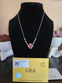 "925 Sterling Silver Moissanite Pendant Necklace" ✨️