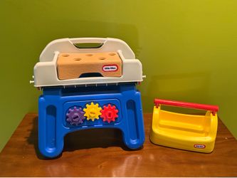 Vintage little tikes tool bench and box
