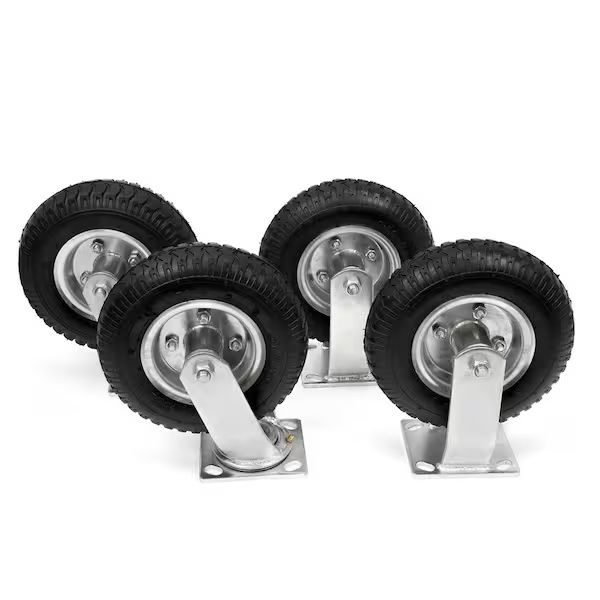 8 in. Heavy Duty Pneumatic Caster Wheel Tire Set with 300 lbs. Load Rating (Set of 4),All Products : American Fashion Style Bags On Sale