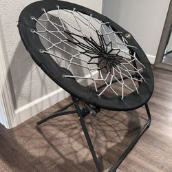 Zenithen Bungee Folding Dish Saucer Chair, Indigo, 33in