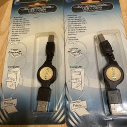 Type A to Type B  USB Cable (2 Items)