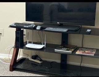 3 tier glass TV stand