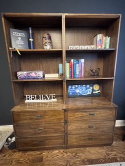 Bernhardt Bookcases (2) with Drawers and Shelves