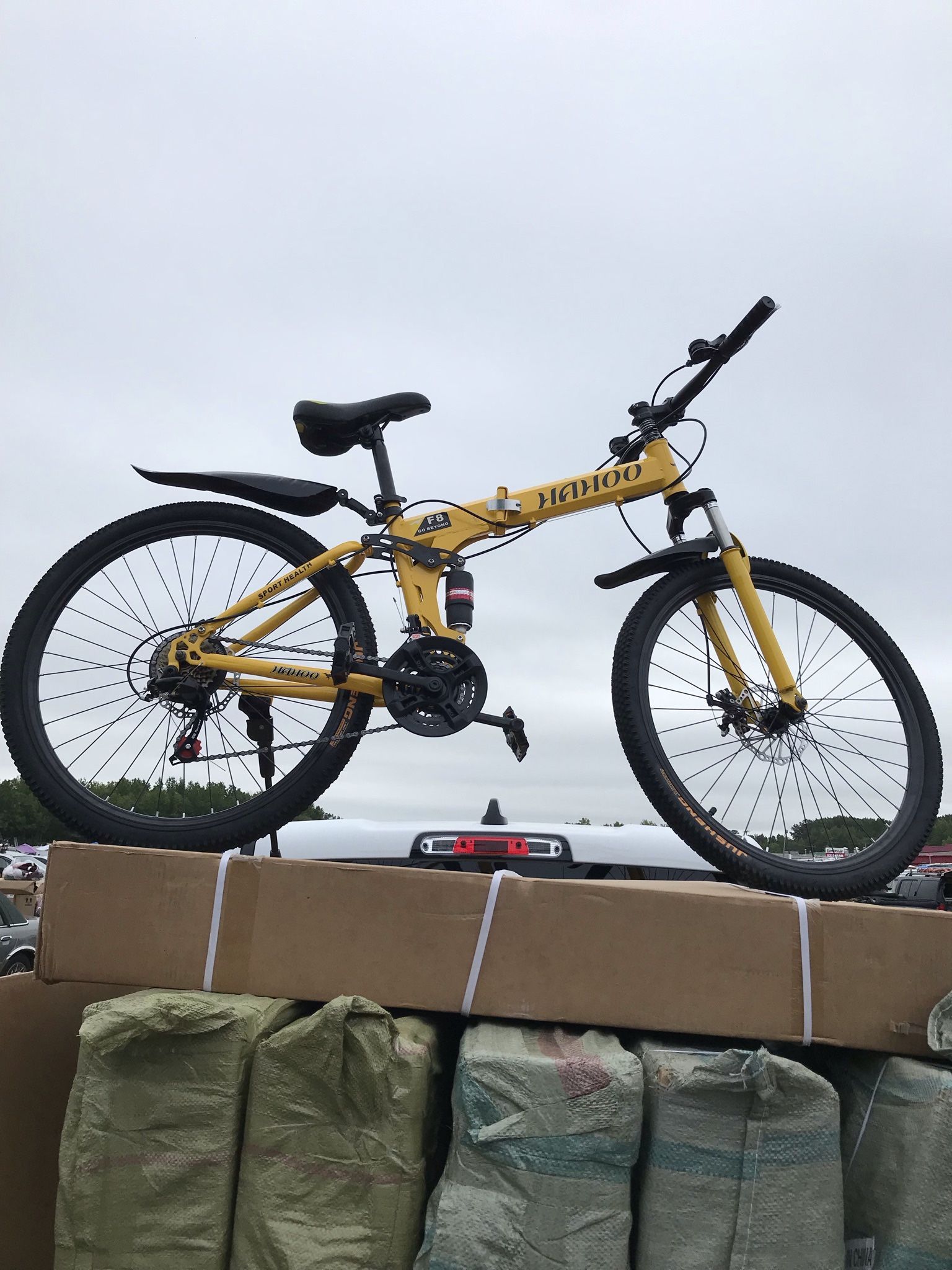 Hahoo Folding Black Yellow Mountain Bike