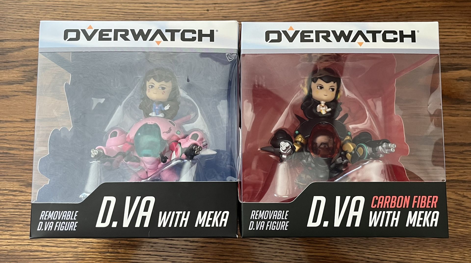 Blizzard Overwatch Cute But Deadly Carbon Fiber & Pink MEKA Vinyl Figures