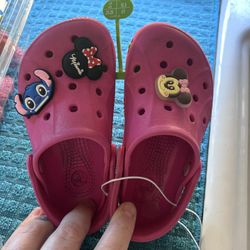 Hot Pink Toddler Crocs 8/9