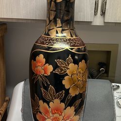 Oriental Vase Large 23 1/2 Inches Tall