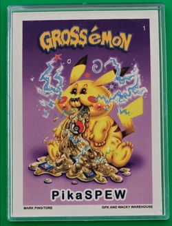 Grossémon PikaSPEW #1 Mark Pingitore Gross Card Con GPK Parody Trading Card