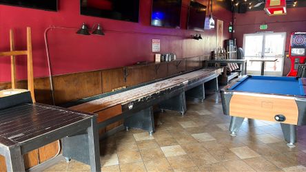 Bar Shuffleboard Table with Crown Logo