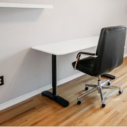 Standing Desk + Leather chair