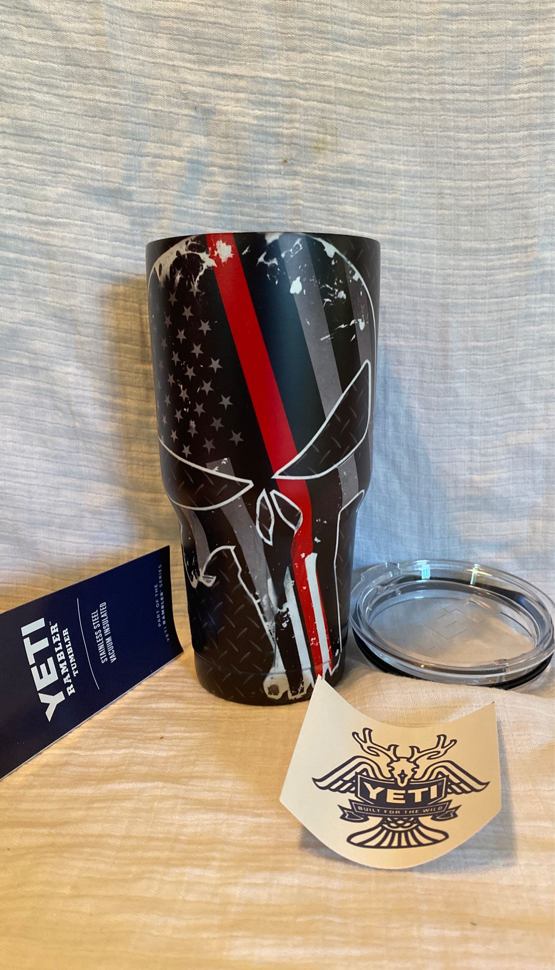 Yeti Tumbler 30oz Thin Red Line