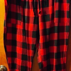 Women Plus Size Plaid PJ Pants 