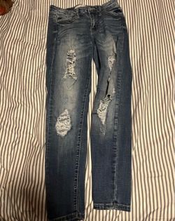 Distressed Skinny Jeans Medium Wash extra small