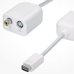 Apple Mini-DVI to Video Adapter Mini DVI to S-Video Composite Adapter # M9319G/A