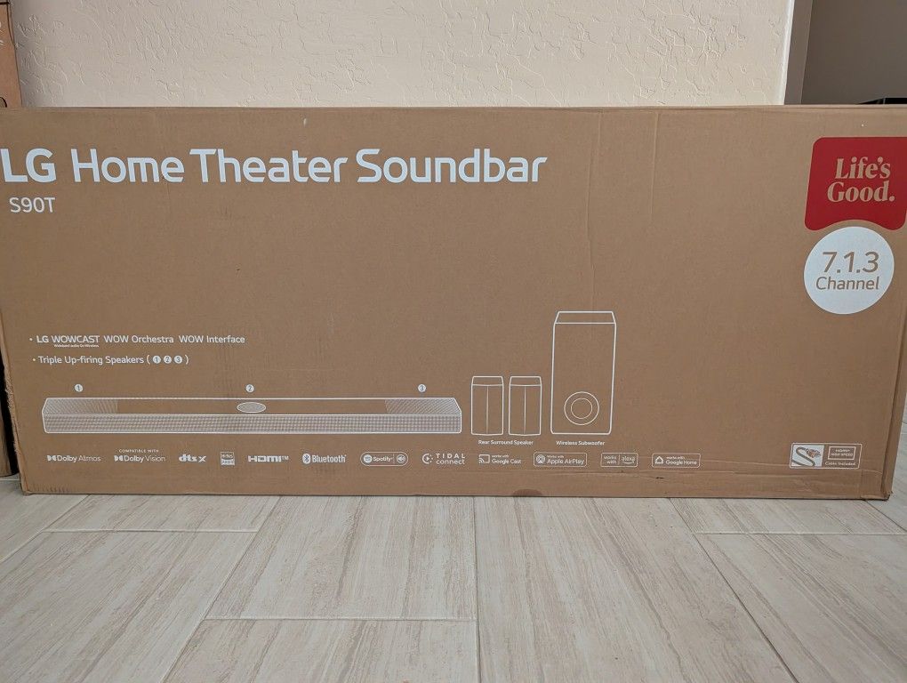 LG S90TR Home Theater Soundbar 7.1.3 Channel Wireless surround sound Speakers subwoofer Sound Bar BRAND NEW 