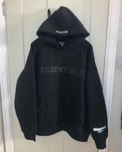 essentials hoodie black