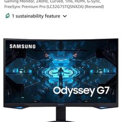 Samsung Odyssey G7 Monitor 240hz Refresh Rate