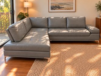 🔥🏆🇲🇽🚚 LEATHER (real) FREE DELIVERY - Modani Gay sectional genuine leather