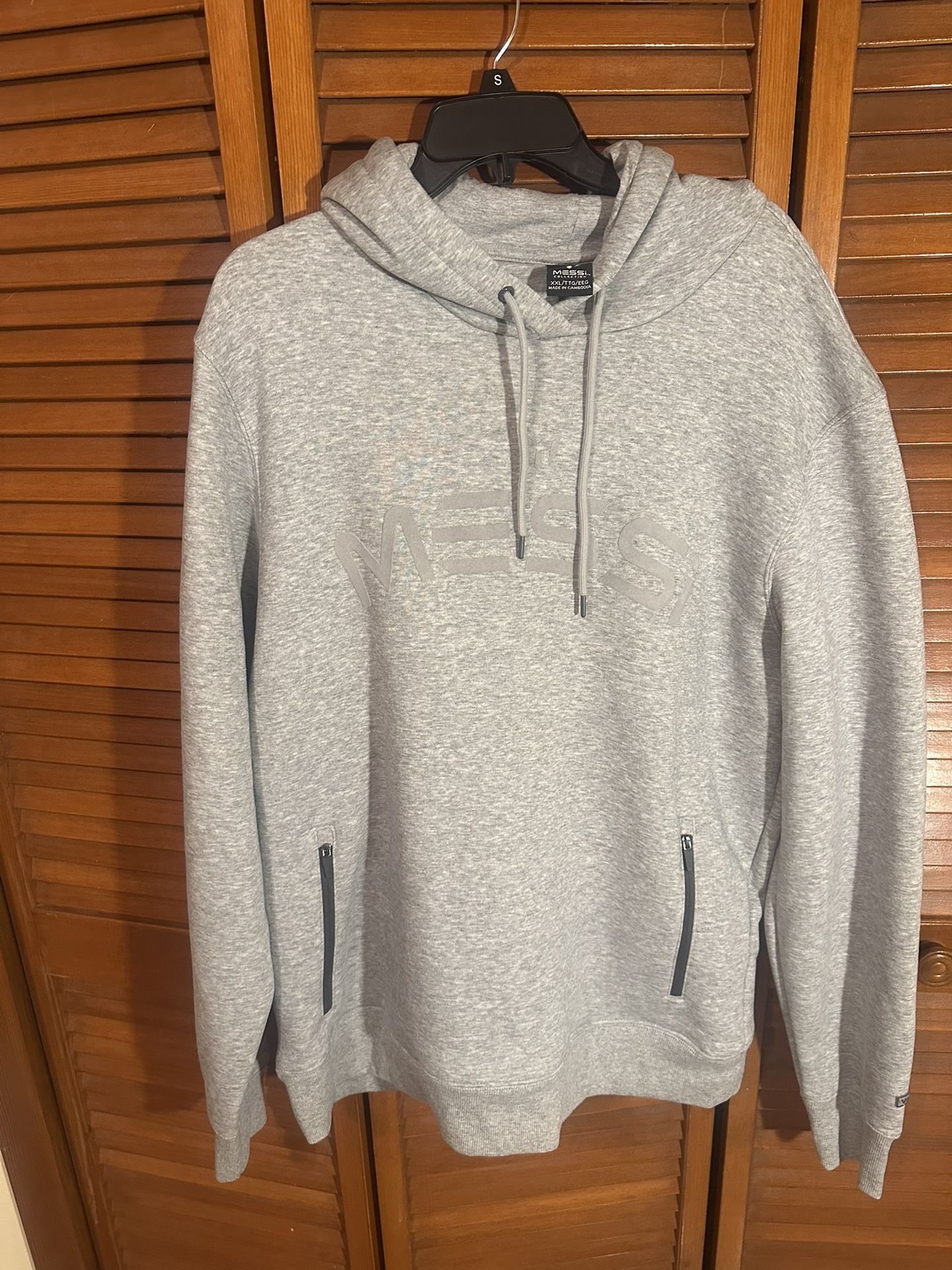 Messi collection 2XLarge men Gray long sleeve Hoodie. New with tag.