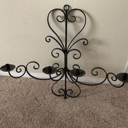Vintage Wrought Iron Candle Holder