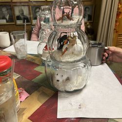 Glass Snowman Crafted By Hand 