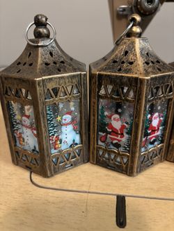 Set Of 6 Christmas Ornament Lanterns