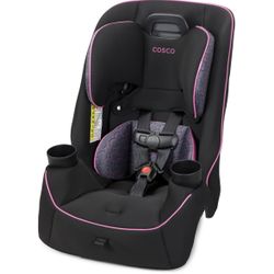 Cosco Kids Easy Elite Slim All-in-One Convertible Car Seat, Pink Rings, Infant & Toddler, Unisex