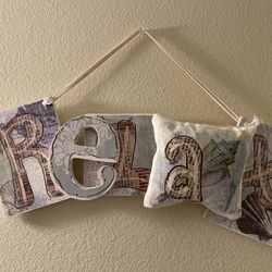 Relax Beachy Decorative Hanging Wall Sign