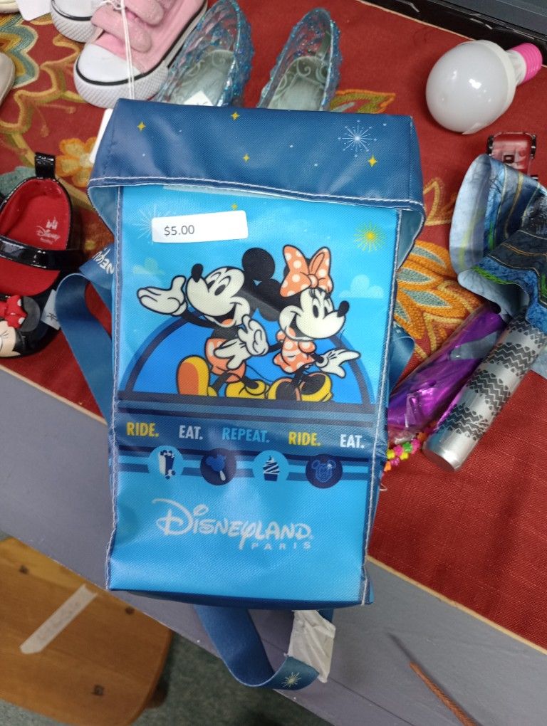 Disneyland Paris Popcorn Box Holder Soft Sided w/ Strap *10.00 Firm* Disney