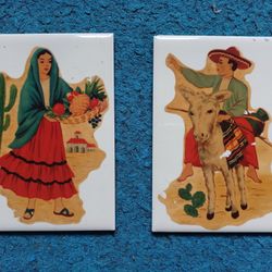 Vintage Ceramic Tiles Wheeling Cushion