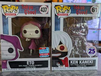 Tokyo Ghoul - Eto (Fall Convention) And Ken Kaneki (Silver Chrome Funimation) Funko Pop Anime - Exclusive