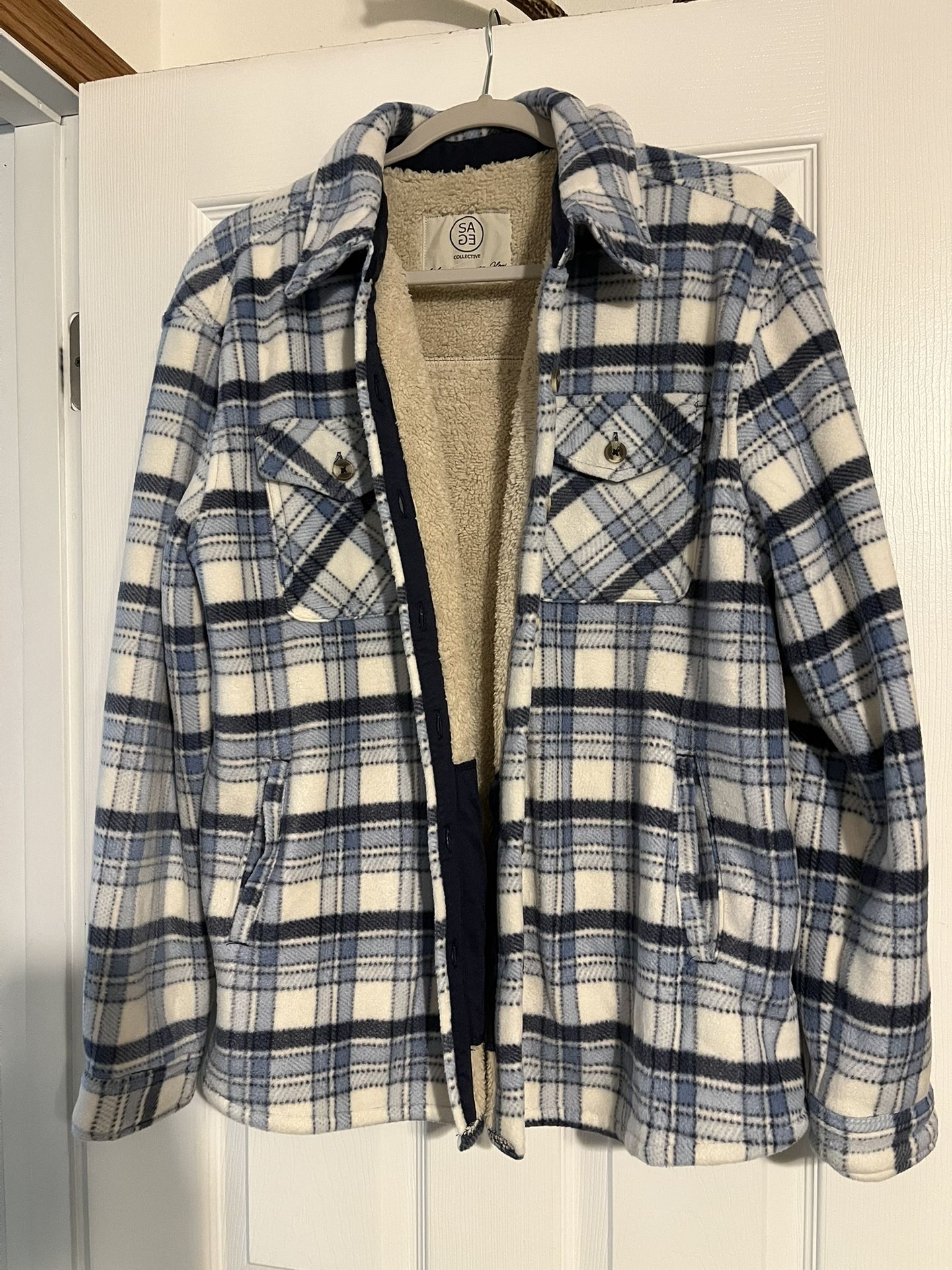Flannel Sherpa Jacket-large