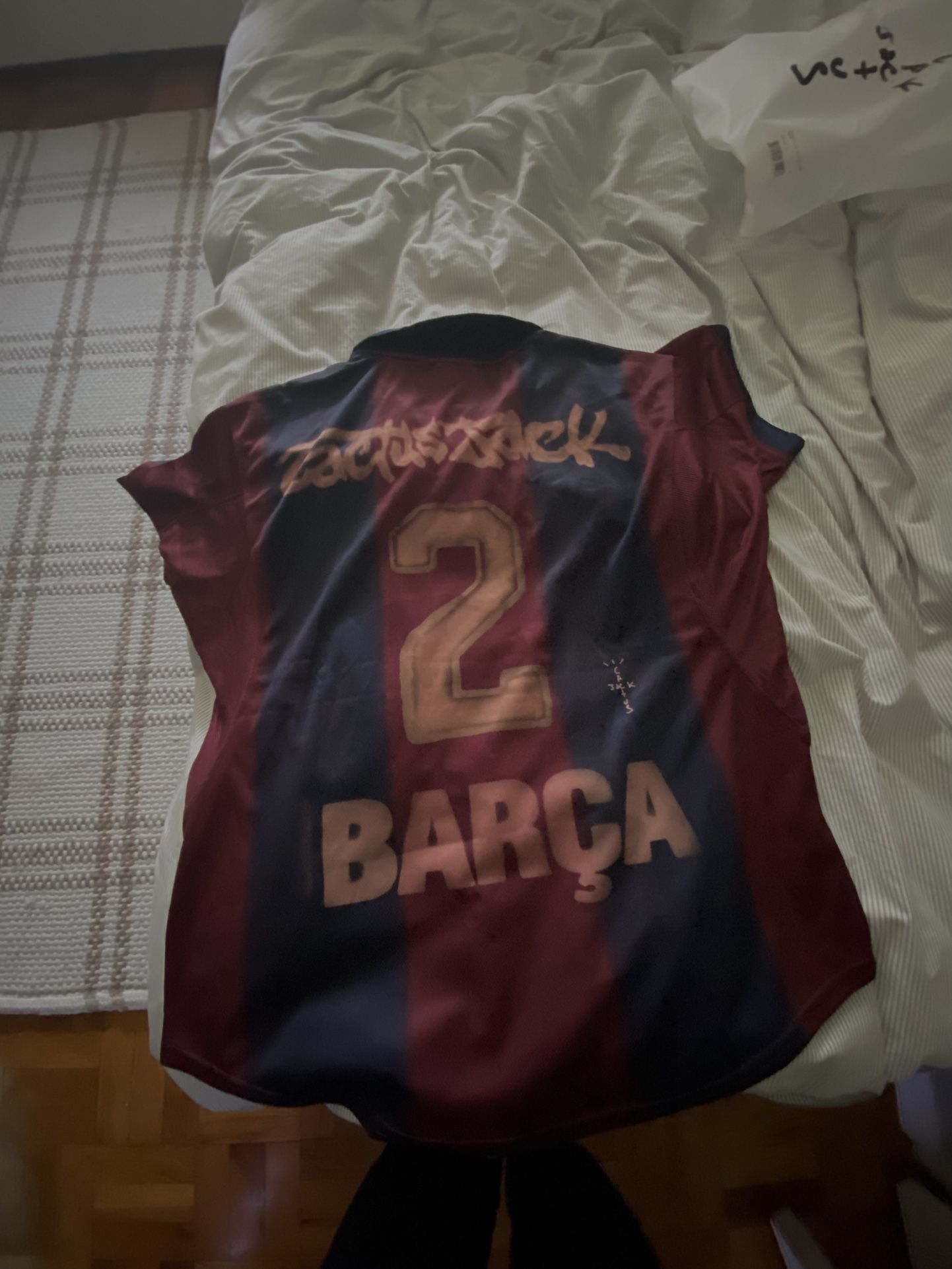 CJ X NIKE X FC BARCELONA RETRO 2000/01 HOME SKELETON JERSEY