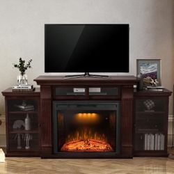 1175A 67" Freestanding TV Stand, Fits TVs up to 48" with Adjustable Shelves