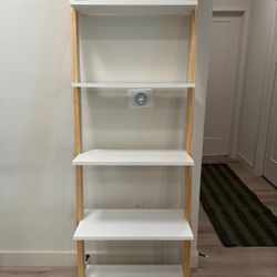 Urban Outfitters White Leaning Ladder Bookshelf