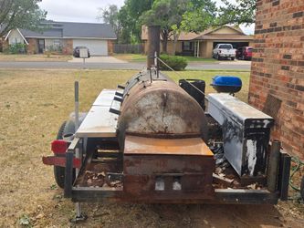 Double door offset smoker Trailer