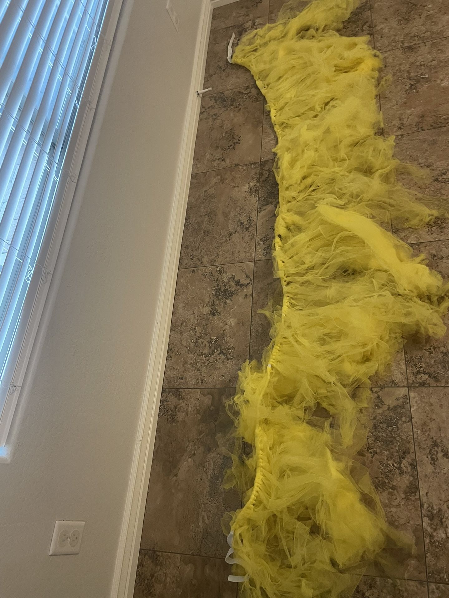 Yellow & PinkTulle Tutu Table Skirt