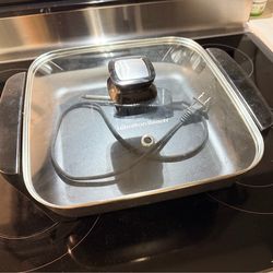 Hamilton Beach Electric Skillet with Glass Lid & Temperature Control – Nonstick