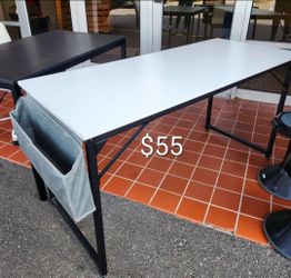 White desk gray side organizer