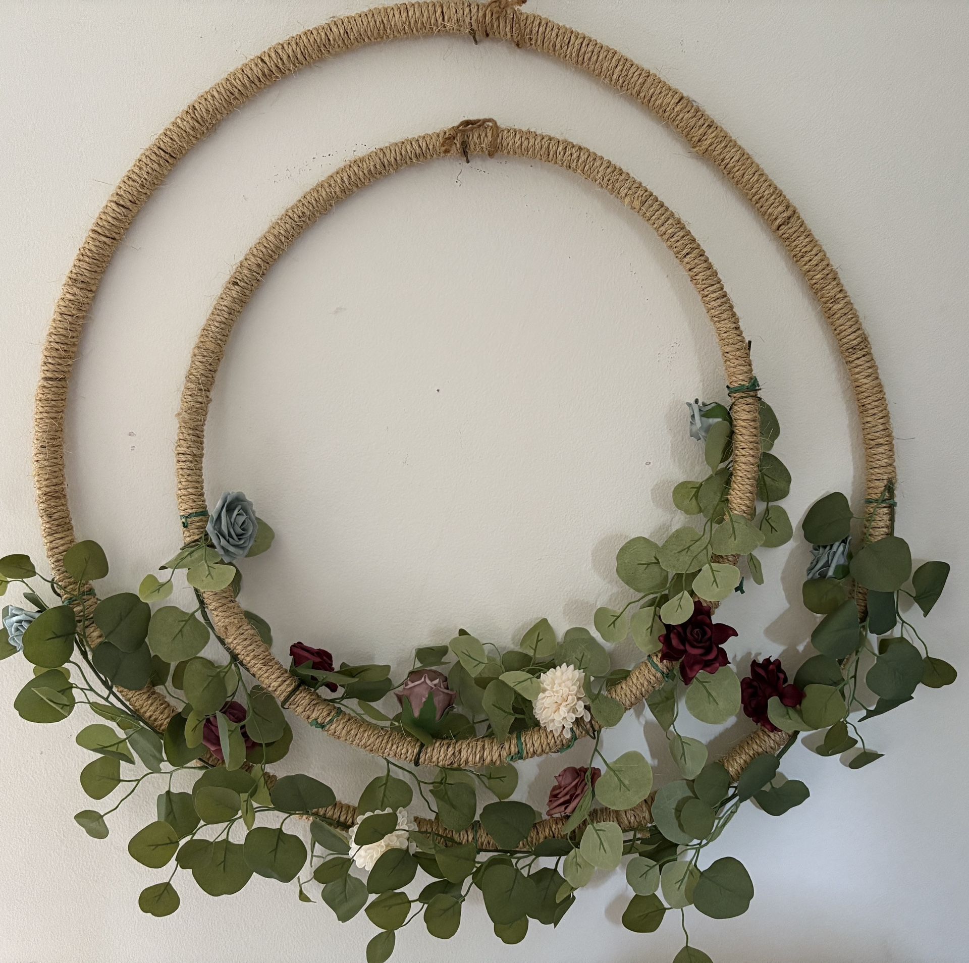 Two Boho Hoops For Hanging 1=3’ And 1= 2’