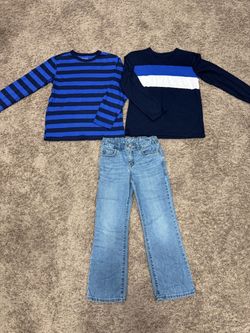Boys Long Sleeve Shirts Size 7/8 – NEW! + FREE JEANS 🎉